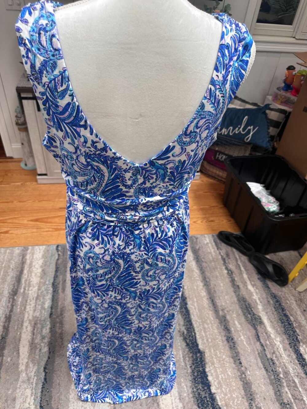 Lilly Pulitzer Sloane Maxi in Baja Blue Bird size XL - Picture 2 of 7